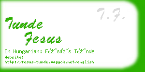 tunde fesus business card